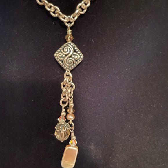 - Sterling Silver TRES JOLIE Designer Gemstone Necklace - Picture 7 of 9